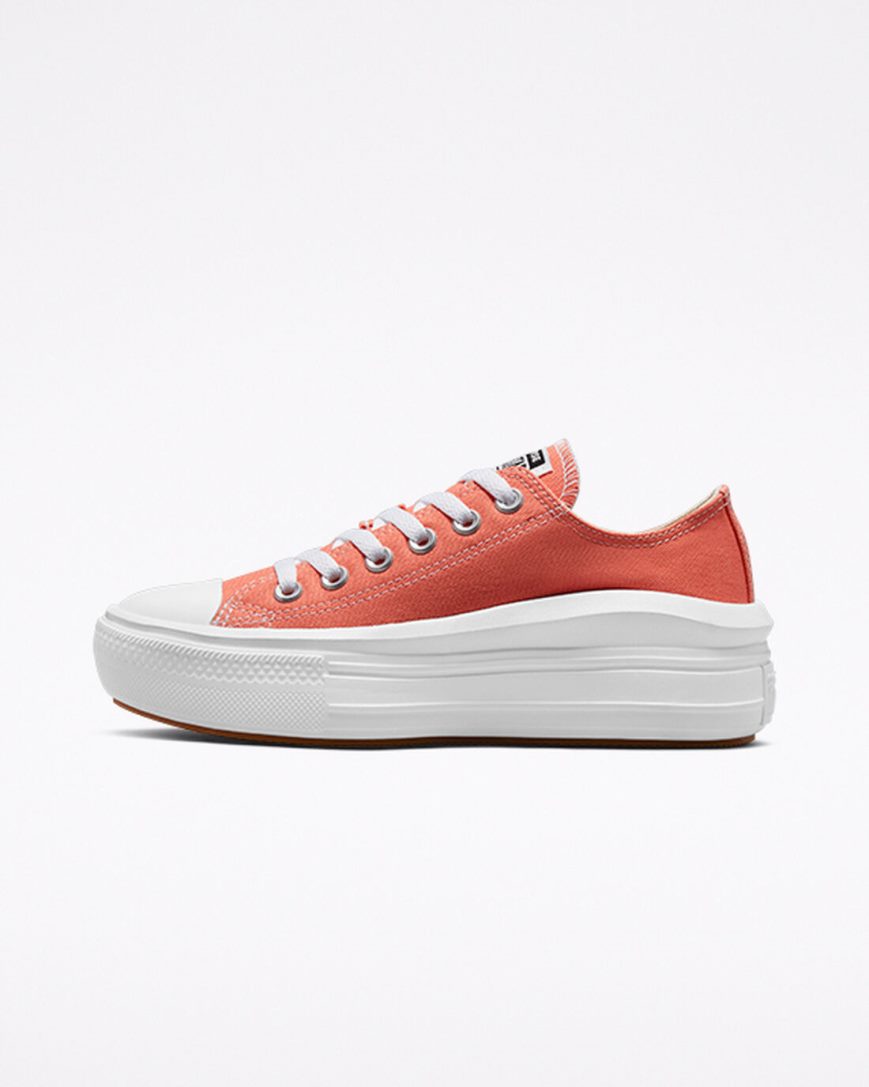 Dámské Boty Na Platformy Converse Chuck Taylor All Star Move Nízké Oranžové Bílé | CZ RSLH75